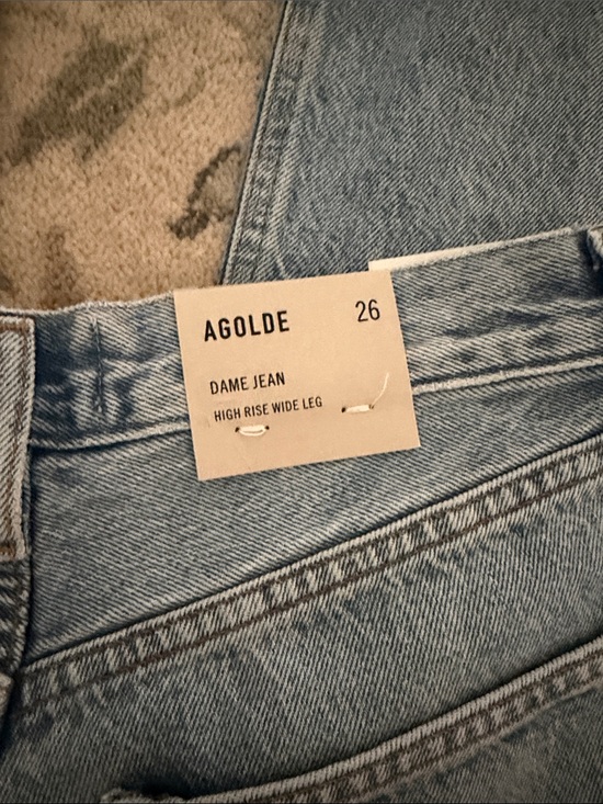 Agolde Denim - Agolde Dame High-Rise Wide Leg Jeans - Light Wash Blue
